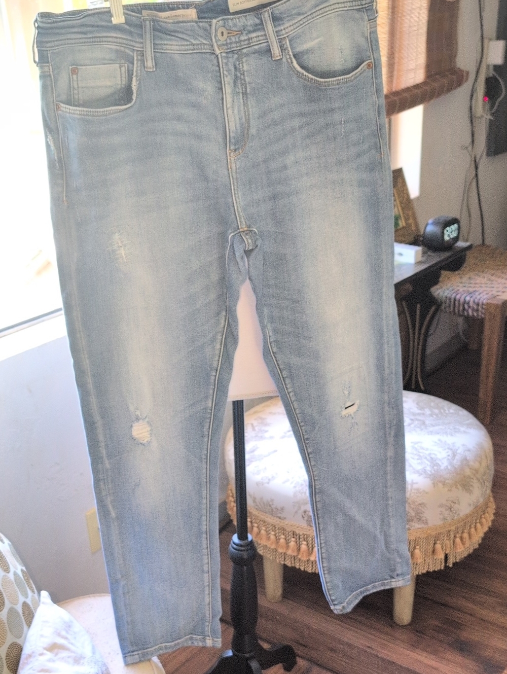 Anthropologie Light Blue Slim Straight Jeans